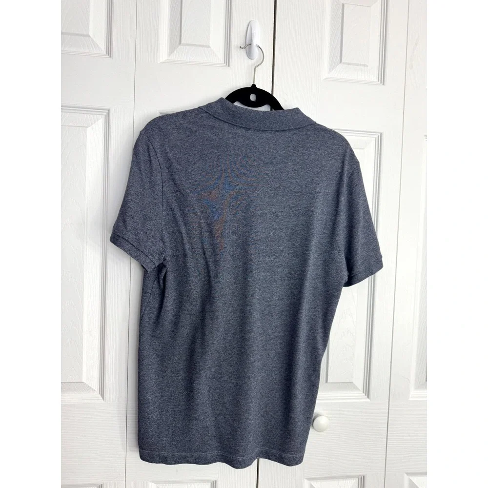Lacoste‎ Polo Shirt Men's Large Heather Gray Short Sleeve Stretch 100% Cotton
